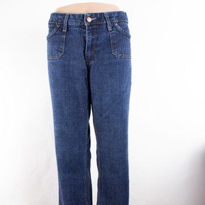 Levi’s Jeans 545 Bootcut 14 (34 X 30) Women's Denim Jeans Dark Wash Flap Pocket